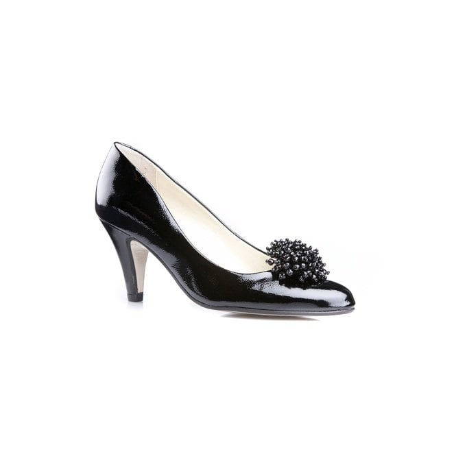 van dal black court shoes